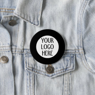 Passen Sie Ihr Schwarz-Weiß-Firmenlogo an Button