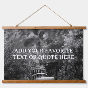 Passen Sie Ihr Text Motivationszitat an Wandteppich Mit Holzrahmen