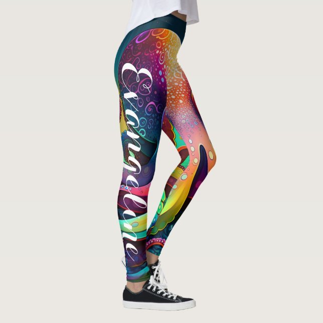 Passen Sie Ihre eigene Yoga Legging mit Oktopus Pr Leggings (Rechts)