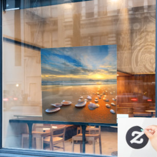 Passen Sie Ihre eigenen schönen klaren Meeresmusch Fensteraufkleber