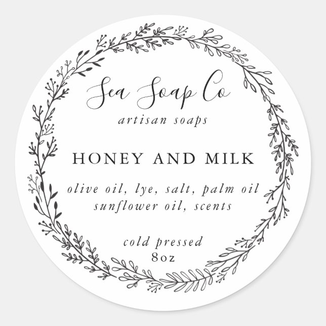 Passen Sie Ihre eigenen Seifenaufkleber an Runder Aufkleber (Vorderseite)