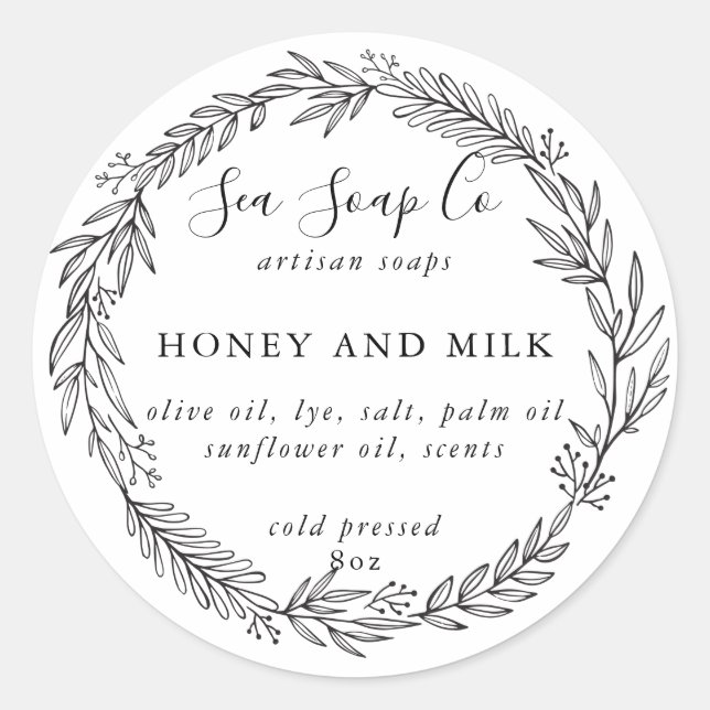 Passen Sie Ihre eigenen Seifenaufkleber an Runder Aufkleber (Vorderseite)