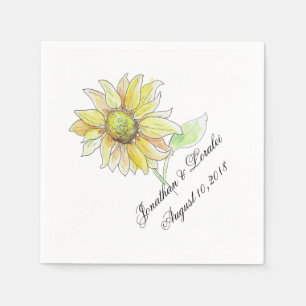 Passen Sie Ihre Hochzeitsnapkins Fall Sonnenblumen Serviette