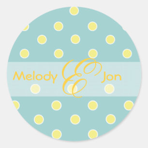 Passen Sie Ihre Monoogramm-Aufkleber an Runder Aufkleber