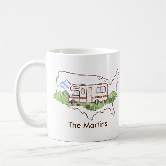 Passen Sie Ihre Road Trip USA Kaffee-Tasse an Kaffeetasse (Links)