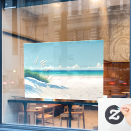 Passen Sie Ihren eigenen weißen Strand mit Sonnens Fensteraufkleber