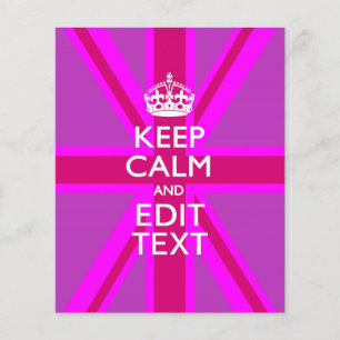 Passen Sie Ihren Keep Calm Text auf Pink Union J a Flyer