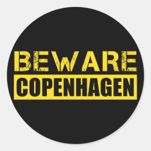 Passen Sie Kopenhagen auf Runder Aufkleber