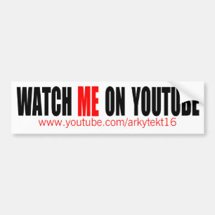 Passen Sie mich auf YouTube auf, die modern sind Autoaufkleber
