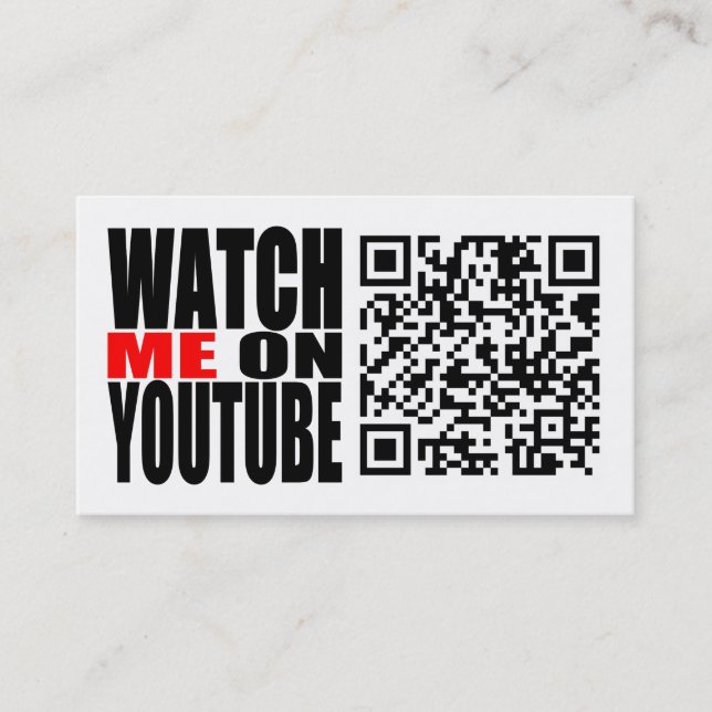 Passen Sie mich auf YouTube | auf, die modern sind Visitenkarte (Vorderseite)