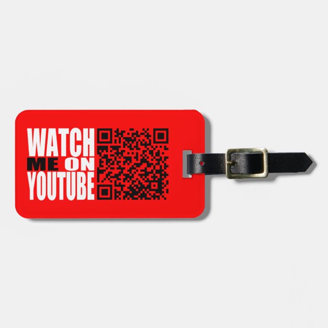 Passen Sie mich auf YouTube auf (modern) Gepäckanhänger (Vorderseite horizontal)