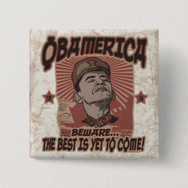 Passen Sie Obamas Obamerica auf Button (Vorderseite)