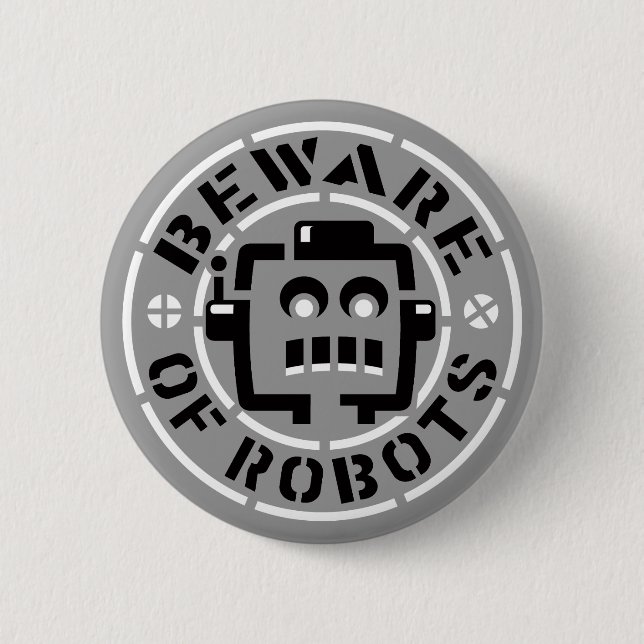 Passen Sie vom Roboter-Knopf auf Button (Vorderseite)