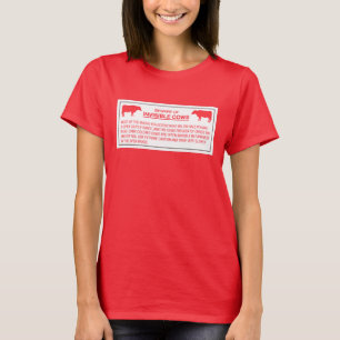 Passen Sie von den unsichtbaren Kühen, Zeichen, T-Shirt