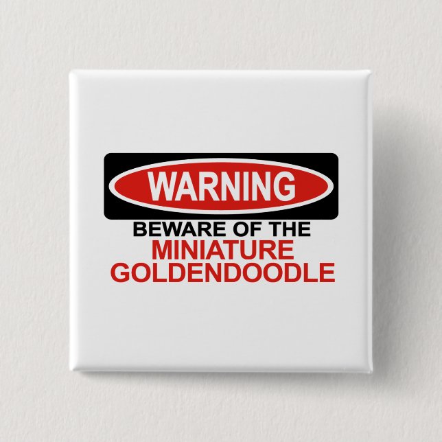 Passen Sie von MiniaturGoldendoodle auf Button (Vorderseite)