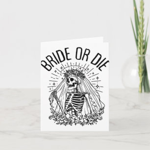 Passende Braut oder Die gotisches Skelett Bridal B Karte