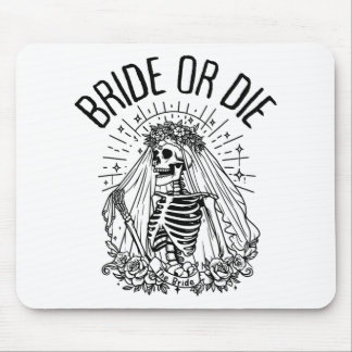 Passende Braut oder Die gotisches Skelett Bridal B Mousepad