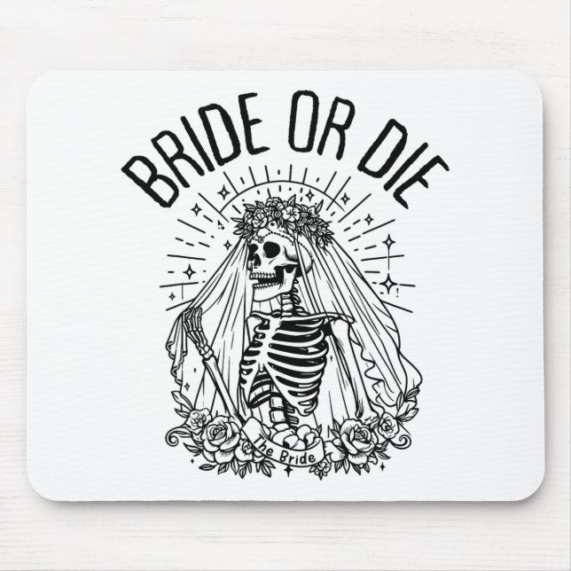 Passende Braut oder Die gotisches Skelett Bridal B Mousepad (Vorne)