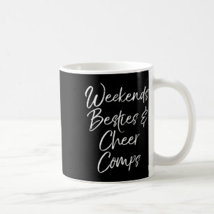 Passende Cheerleading-Team-Wochenenden-Besties und Kaffeetasse