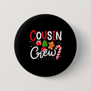 Passende Cousin-Crew Weihnachten 2025 Familienfeie Button