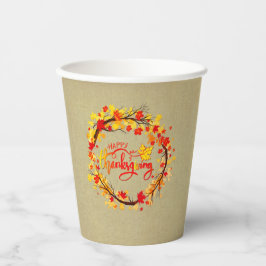 Passende Erntedank-Herbstleaf-Tones Pappbecher