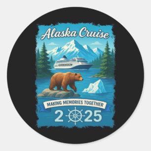 Passende Familienfreunde und Gruppen Alaskan Alask Runder Aufkleber