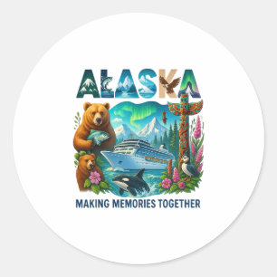Passende Familienfreunde und Gruppen Alaskan Alask Runder Aufkleber