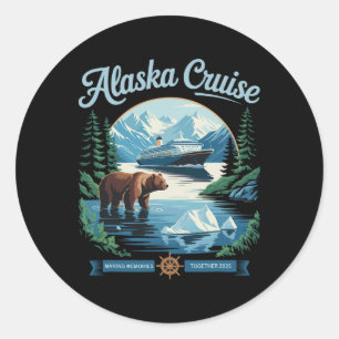 Passende Familienfreunde und Gruppen Alaskan Alask Runder Aufkleber