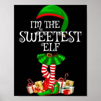 Passende Familiengruppe Der süßeste Elf Weihnachte Poster