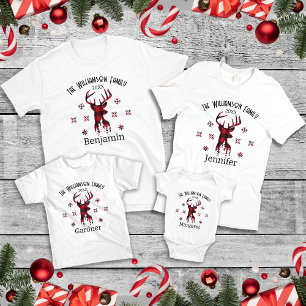 Passende Familienname Datum Weihnachten Buffalo Ka T-Shirt