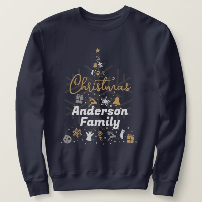 Passende Familienname-T - Shirt Weihnachten indivi (Design vorne)