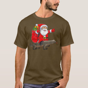 Passende lustige Familie Weihnachtsmann reitet auf T-Shirt