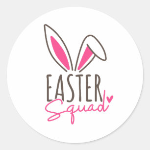 Passende Ostern-Familien-Gruppe Runder Aufkleber