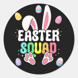 Passende Ostern-Familien-Gruppe Runder Aufkleber