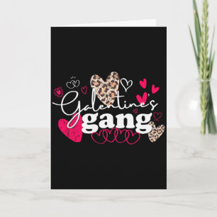 Passende Valentinstag Galentines Gang Süße Leopard Karte