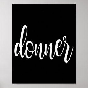Passender Donner Weihnachtstext Nur Braun Grün Rot Poster