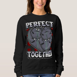 Passendes Paar perfekt zusammen Hippo in Liebe Sweatshirt