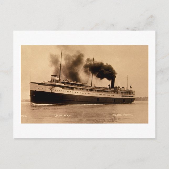 Passenger Steamer Juniata - Louis Pesha Postkarte (Vorderseite)