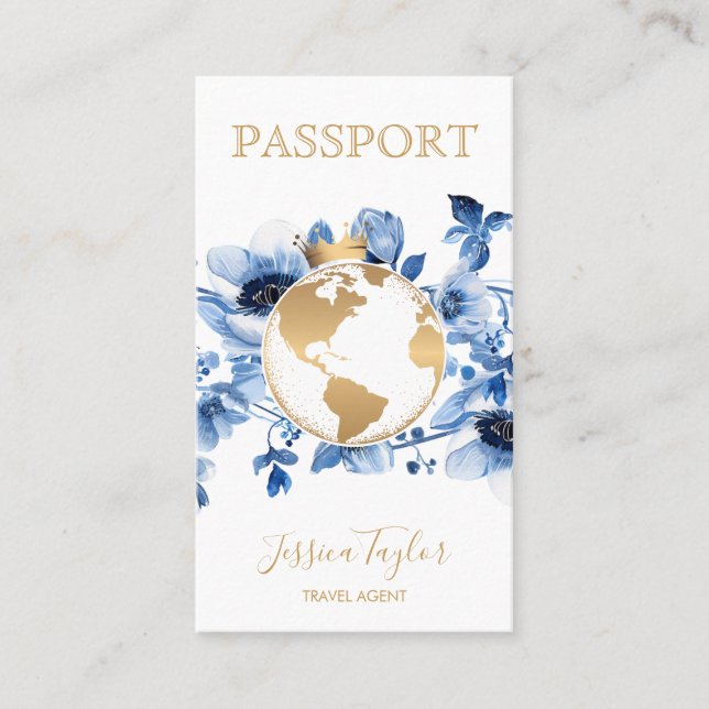 Passeport Agence de Voyage Carte Mondiale Passe D' (Devant)