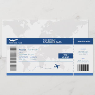 Passeport amusant, carte d'embarquement billet 3èm