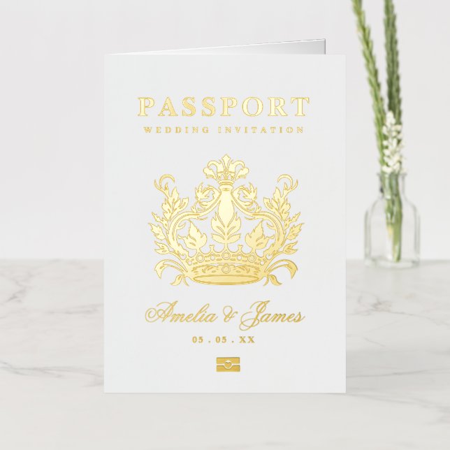 Passeport Destination Mariage vraie invitation Foi (Fleur)
