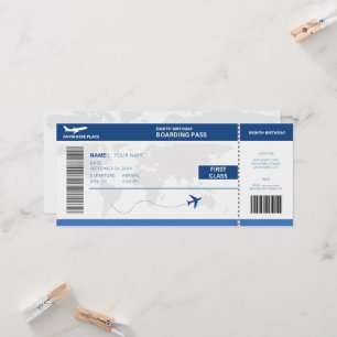 Passeport drôle, carte d'embarquement 8ème anniver