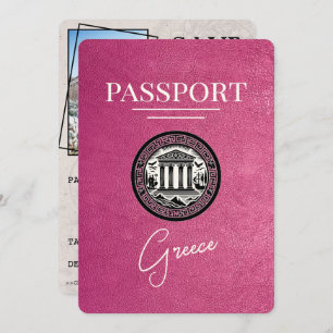 Passeport Magenta Pink Grèce Enregistrer la carte 