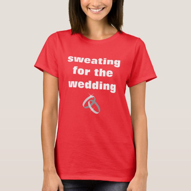 PASSER POUR le t-shirt fitness MARIAGE pour la mar (Devant)