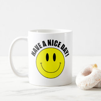 PASSEZ UNE JOURNÉE AGRÉABLE ! Smilie Face Café Mug