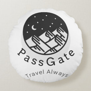 PassGate Travel Always Round Pillow Rundes Kissen