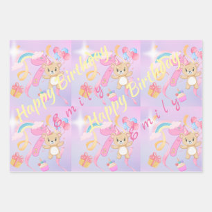 Passiertes, individualisierbares Pastellpapier zum Geschenkpapier Set