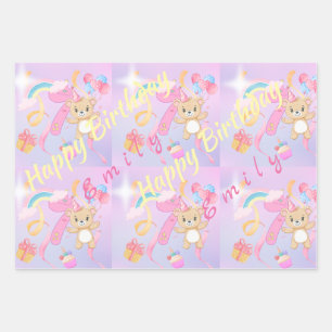 Passiertes, individualisierbares Pastellpapier zum Geschenkpapier Set