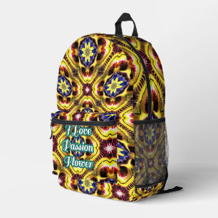 Passiflora Caerulea Pattern Bedruckter Rucksack