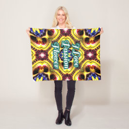 Passiflora Caerulea Pattern Fleecedecke